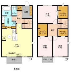 BLESS HOUSE柏西町 Eの物件間取画像